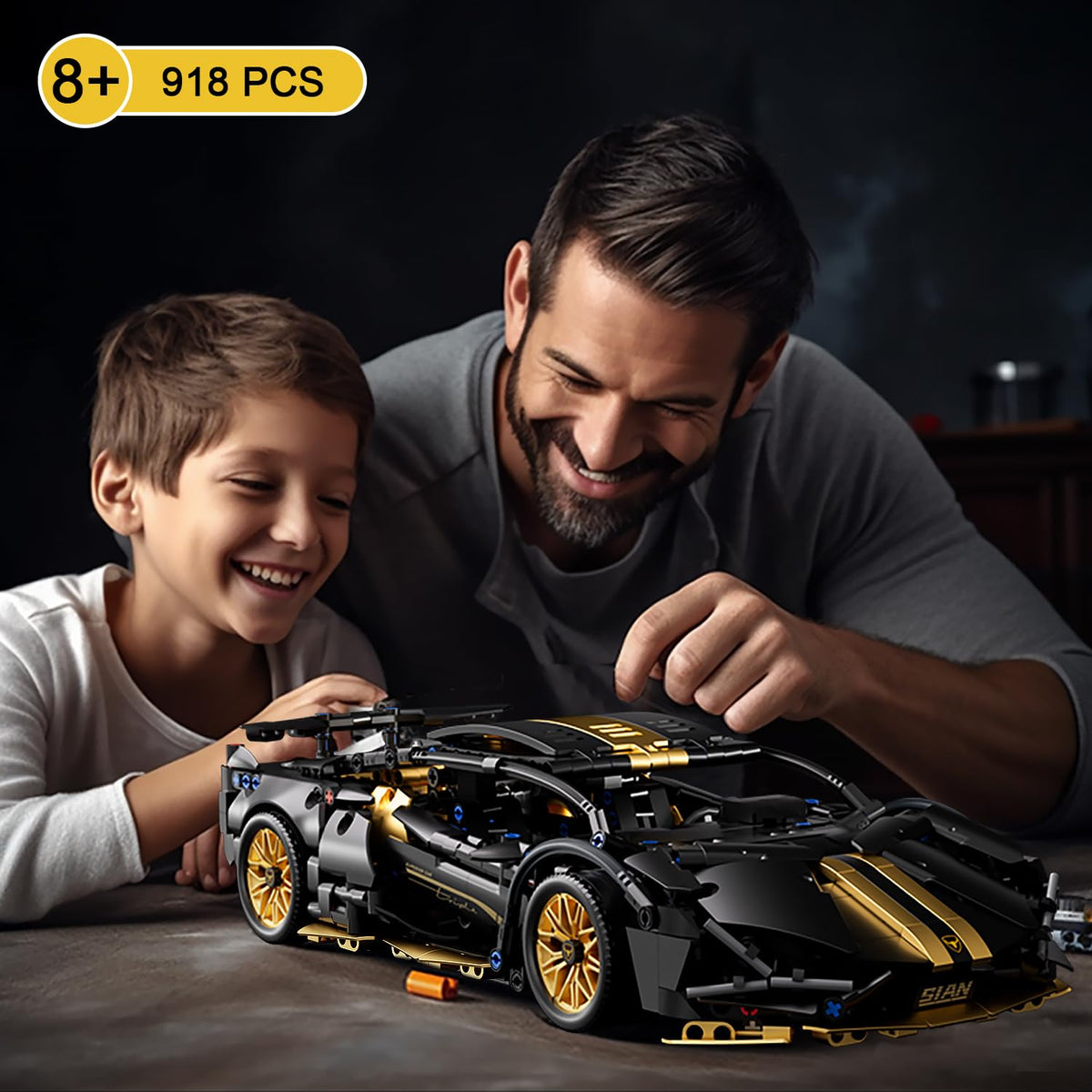 1:14 Building Block Car Set with LED W49583