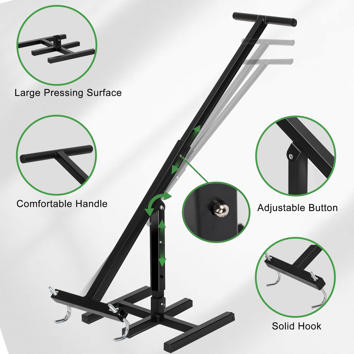 Black Manual Trash Compactor Adjustable Handle T40828