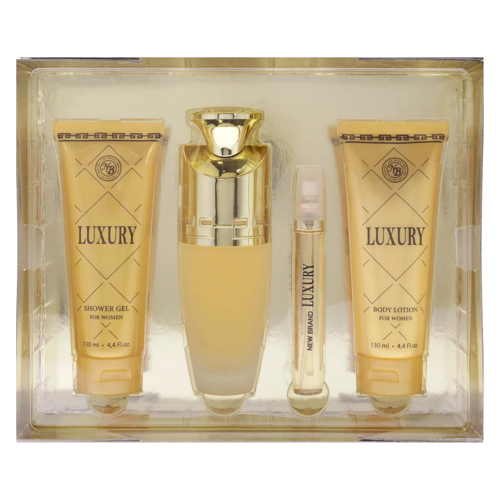 4 Pc Gift Set 3.3oz EDP Spray 4.4oz Shower Gel 4.4oz Body Lotion 0.5oz EDP Spray P953