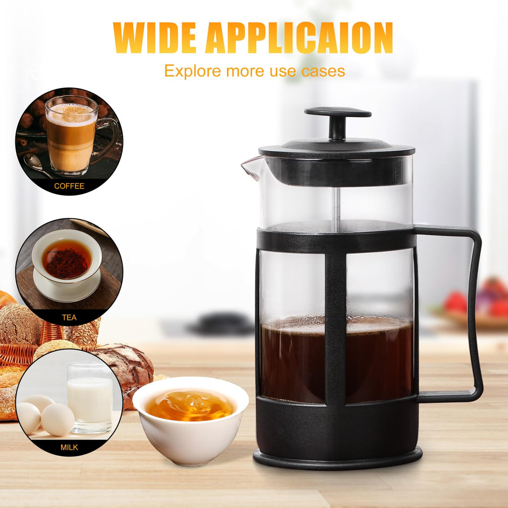 12OZ Glass Stainless Steel French Press Coffee Maker M474