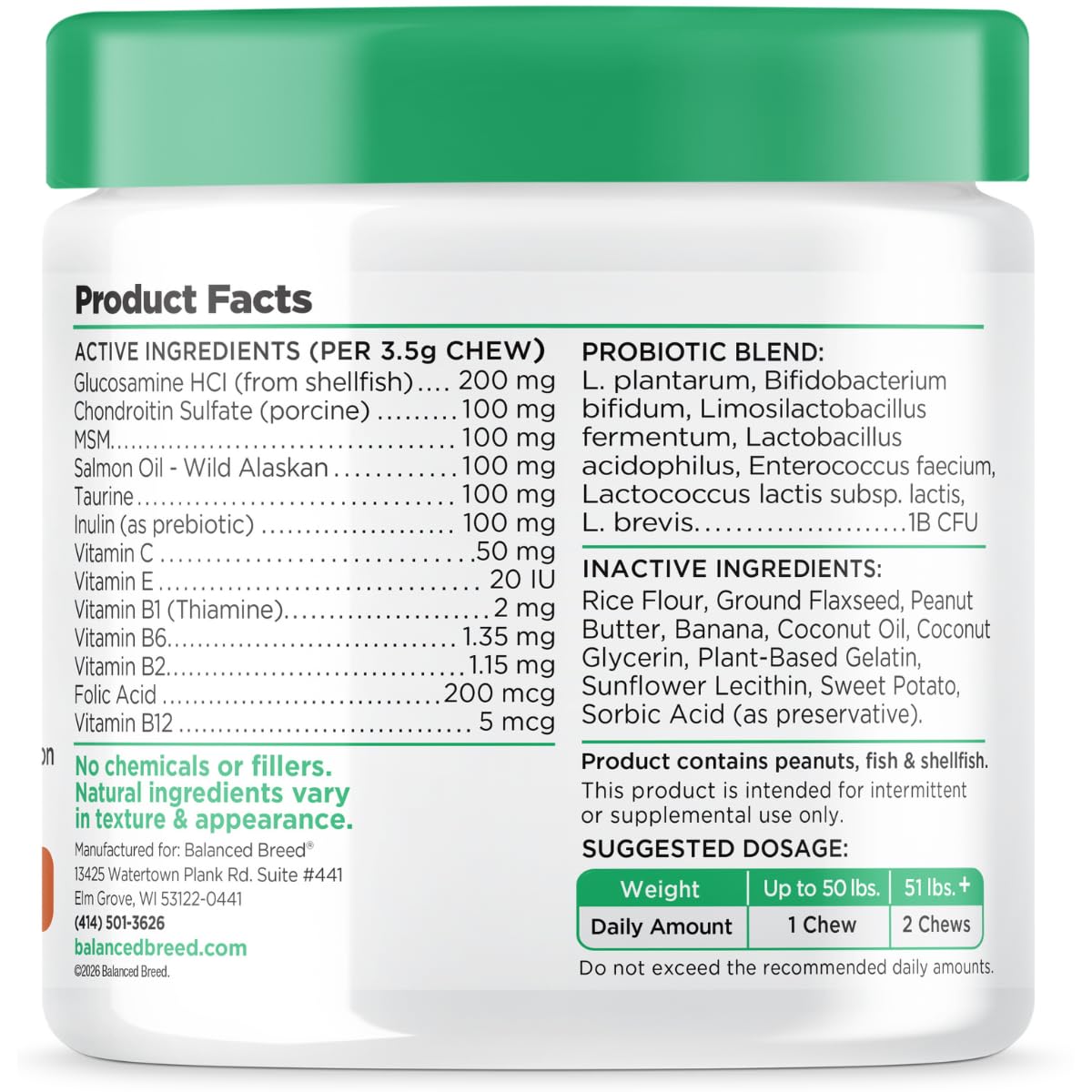 Dog Multivitamin Soft Chew Glucosamine P72349