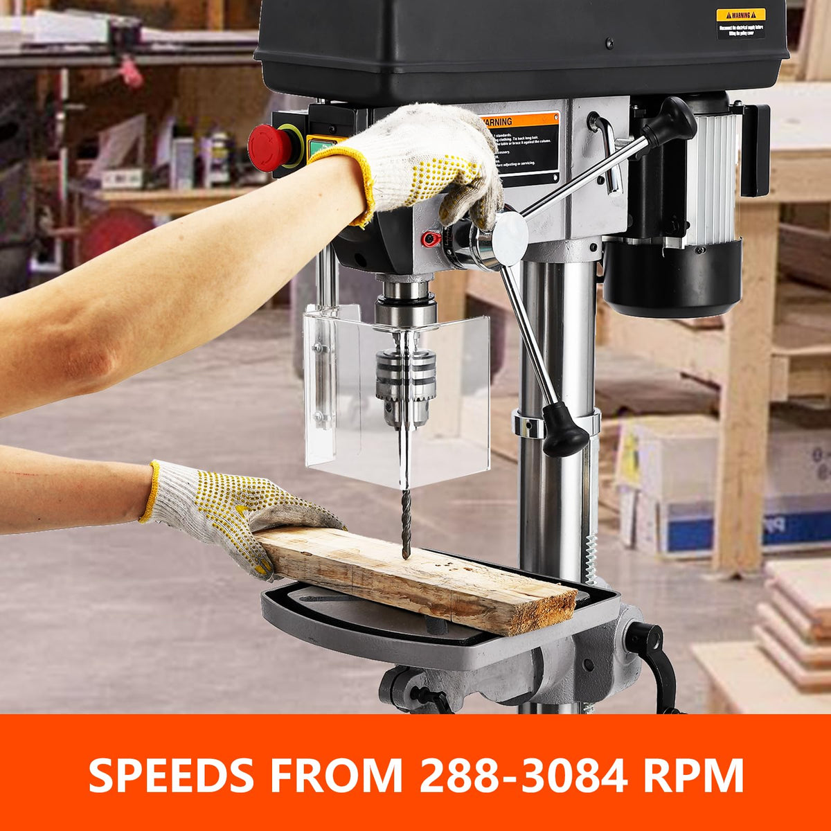 15 in Benchtop Drill Press with 7.5 Amp Variable Speed Tilting Worktable H9820