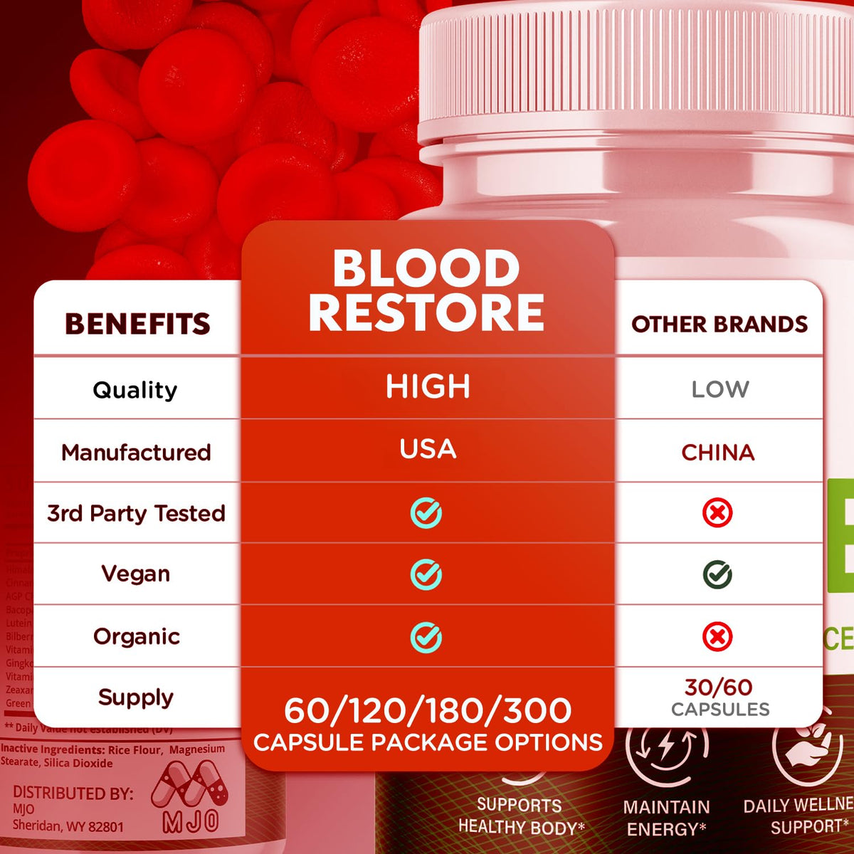 2 Pack Blood Restore Capsules 120 Capsules E527035