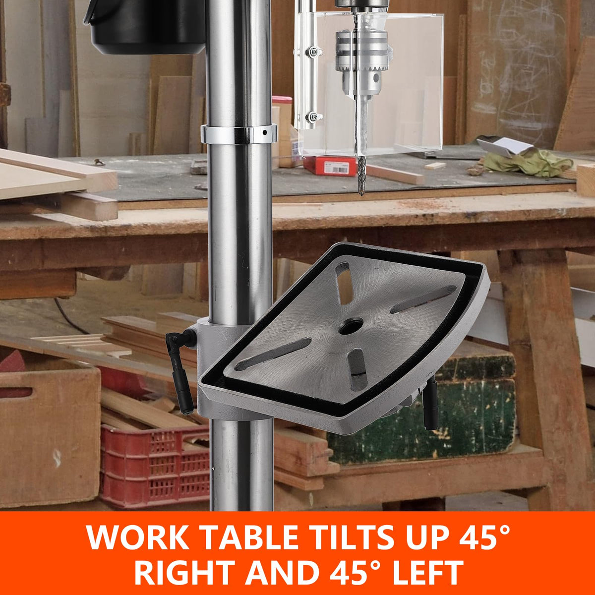15 in Benchtop Drill Press with 7.5 Amp Variable Speed Tilting Worktable H9820