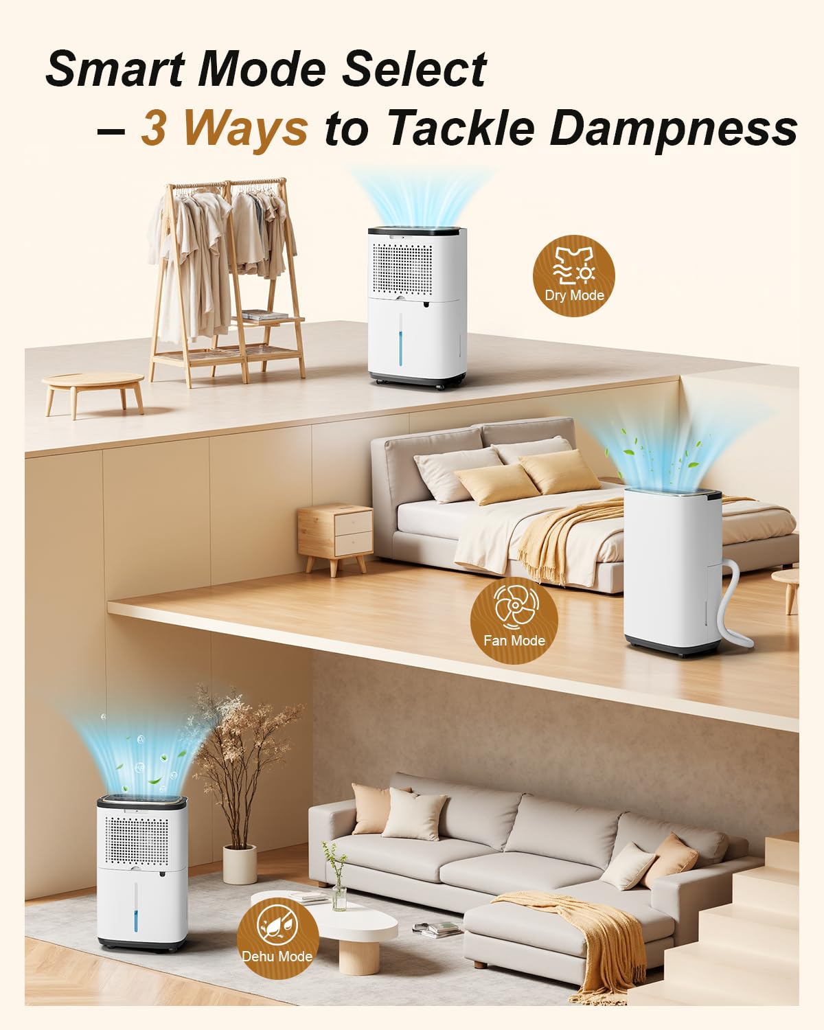 5000 Sq. Ft. 50 Pint Dehumidifier with Drain Hose J5646