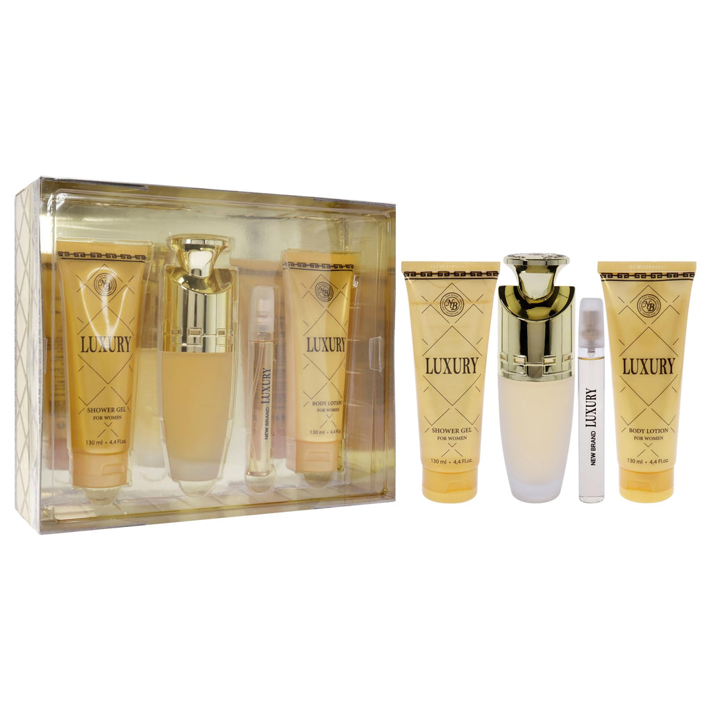 4 Pc Gift Set 3.3oz EDP Spray 4.4oz Shower Gel 4.4oz Body Lotion 0.5oz EDP Spray P953
