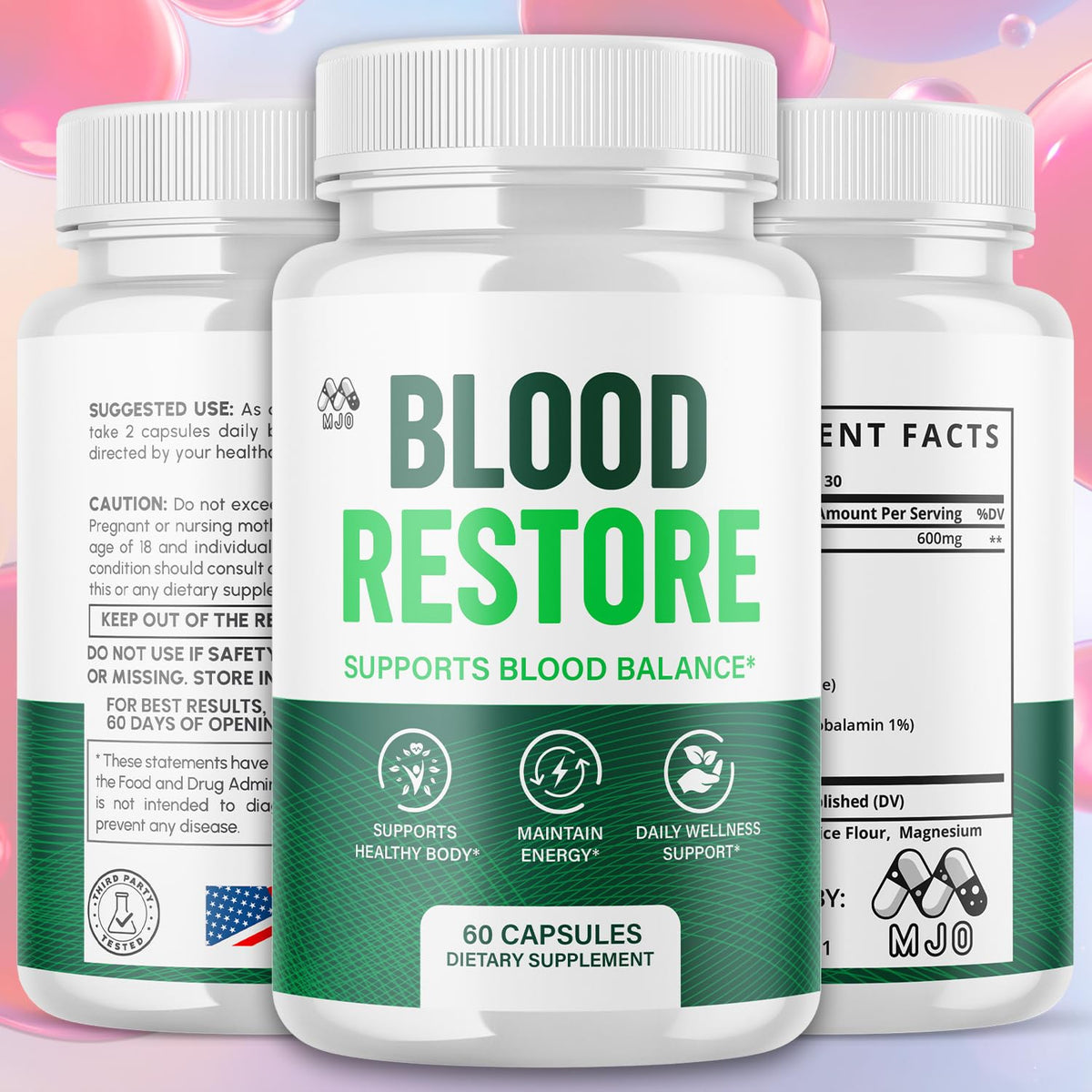 2 Pack Blood Restore Capsules 120 Capsules E527035