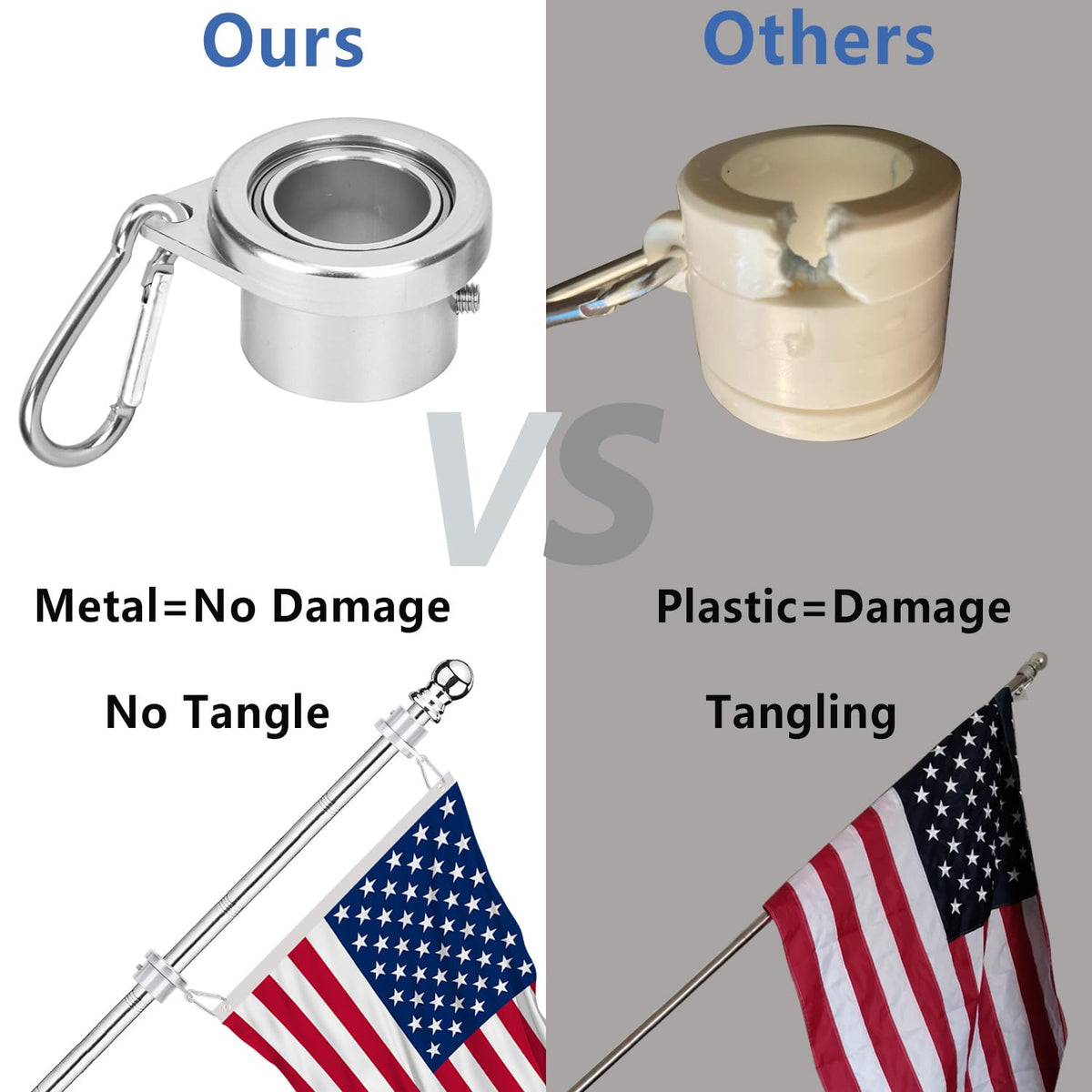 2 Pack 6 ft 1 inch Flag Poles S309512