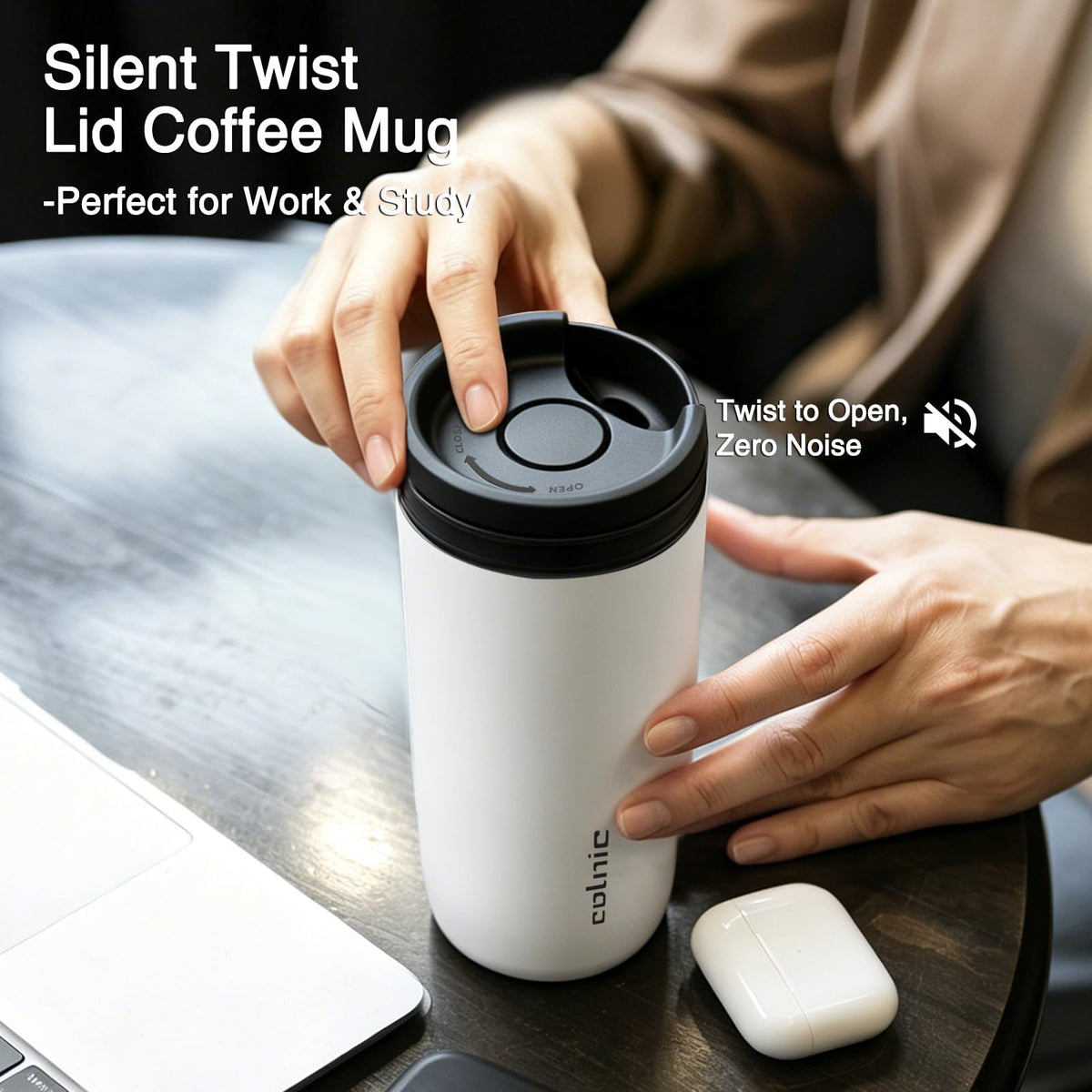 16 oz Insulated Stainless Steel Travel Coffee Mug R96268