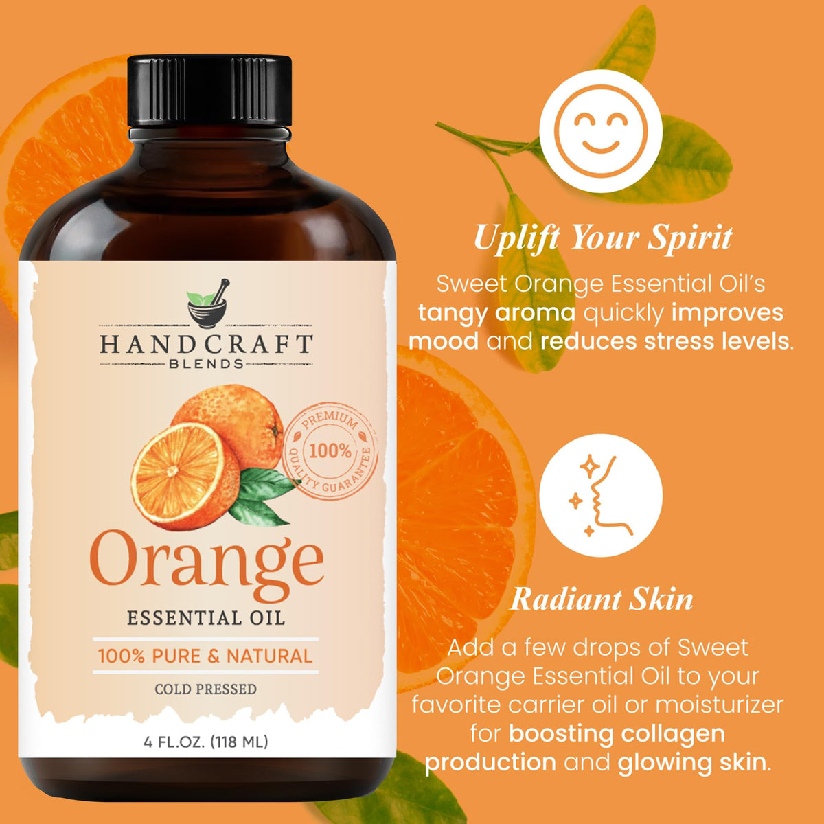 Lavender and Orange Essential Oils 2 x 4 Fl Oz X9314