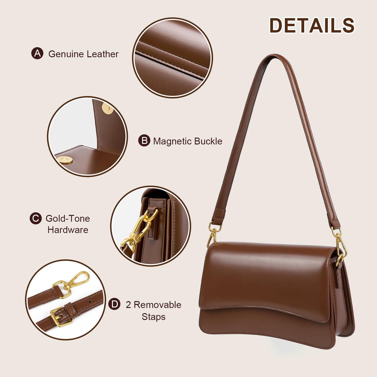 Genuine Leather Crossbody Bag X22896