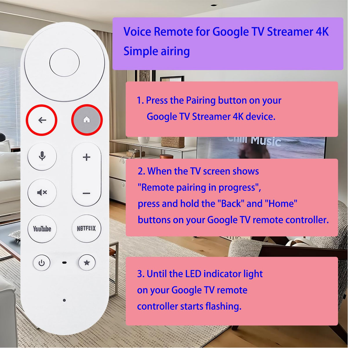 2 Pack Voice Search Remote Control D208976