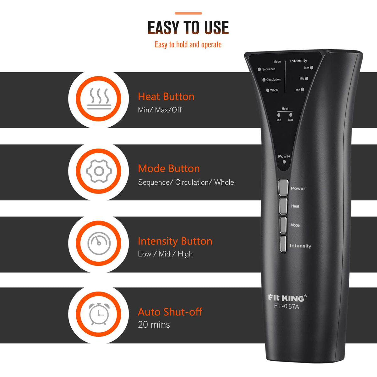 Air Compression Leg and Foot Massager with Heat V801