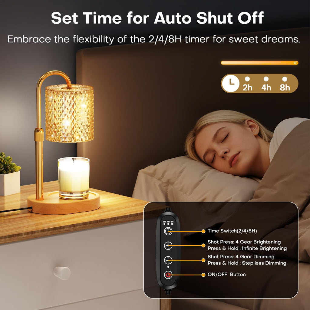 Adjustable Candle Warmer Lamp with Timer Dimmer Q931