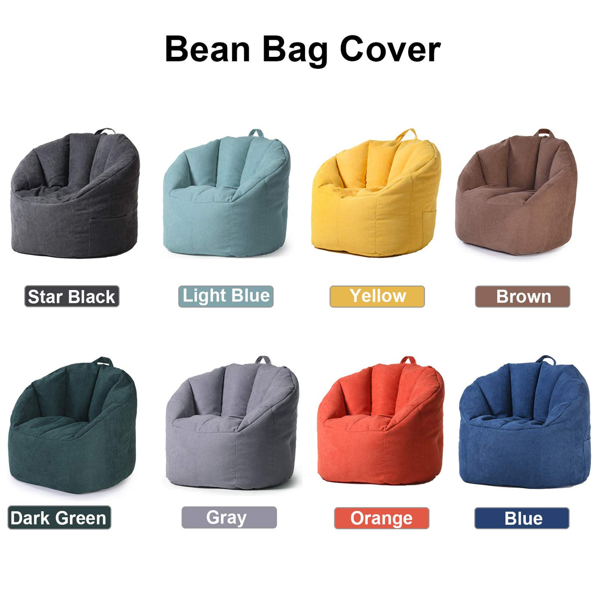 Cotton Velvet Large Bean Bag Chair Cover I809878