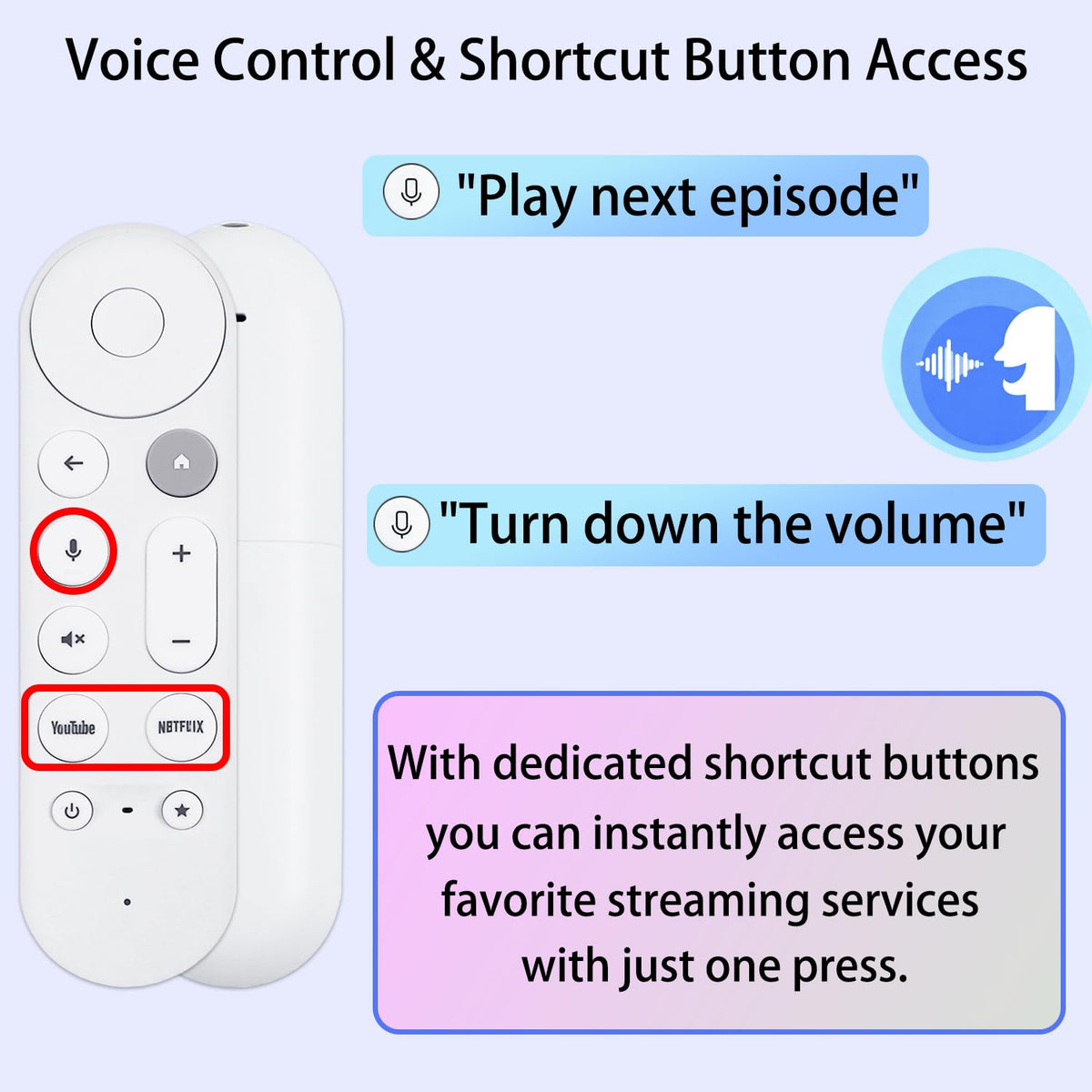 2 Pack Voice Search Remote Control D208976