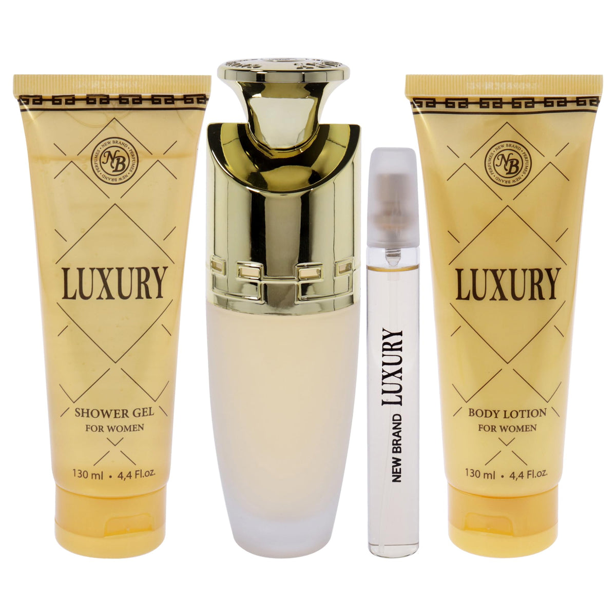4 Pc Gift Set 3.3oz EDP Spray 4.4oz Shower Gel 4.4oz Body Lotion 0.5oz EDP Spray P953