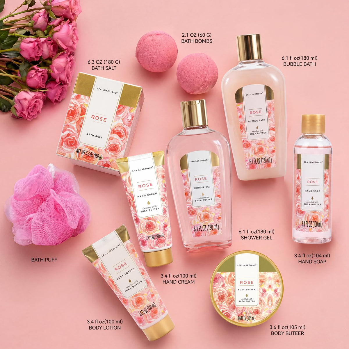 Rose 10pc Spa Gift Set Z650