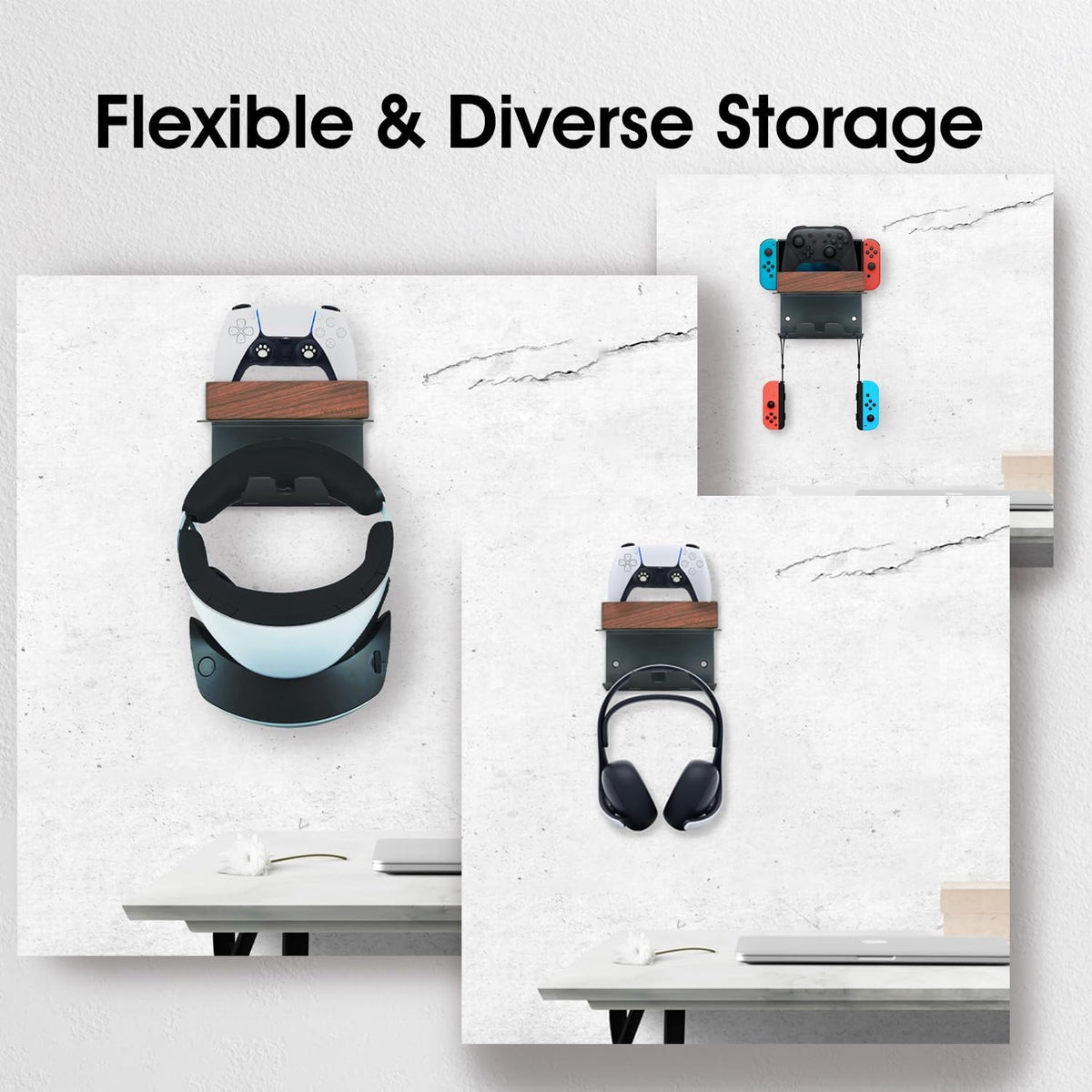 VR Headset Wall Mount Storage Stand Holder Hook E67466
