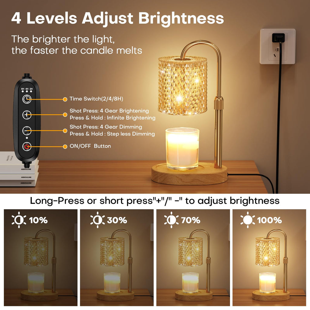 Adjustable Candle Warmer Lamp with Timer Dimmer Q931