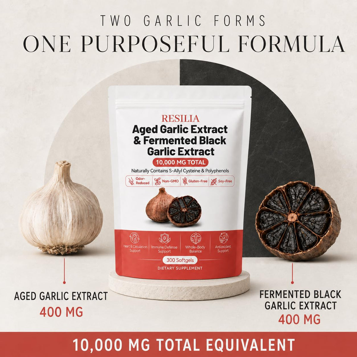 Aged Garlic Extract & Fermented Black Garlic Extract Softgels L154168