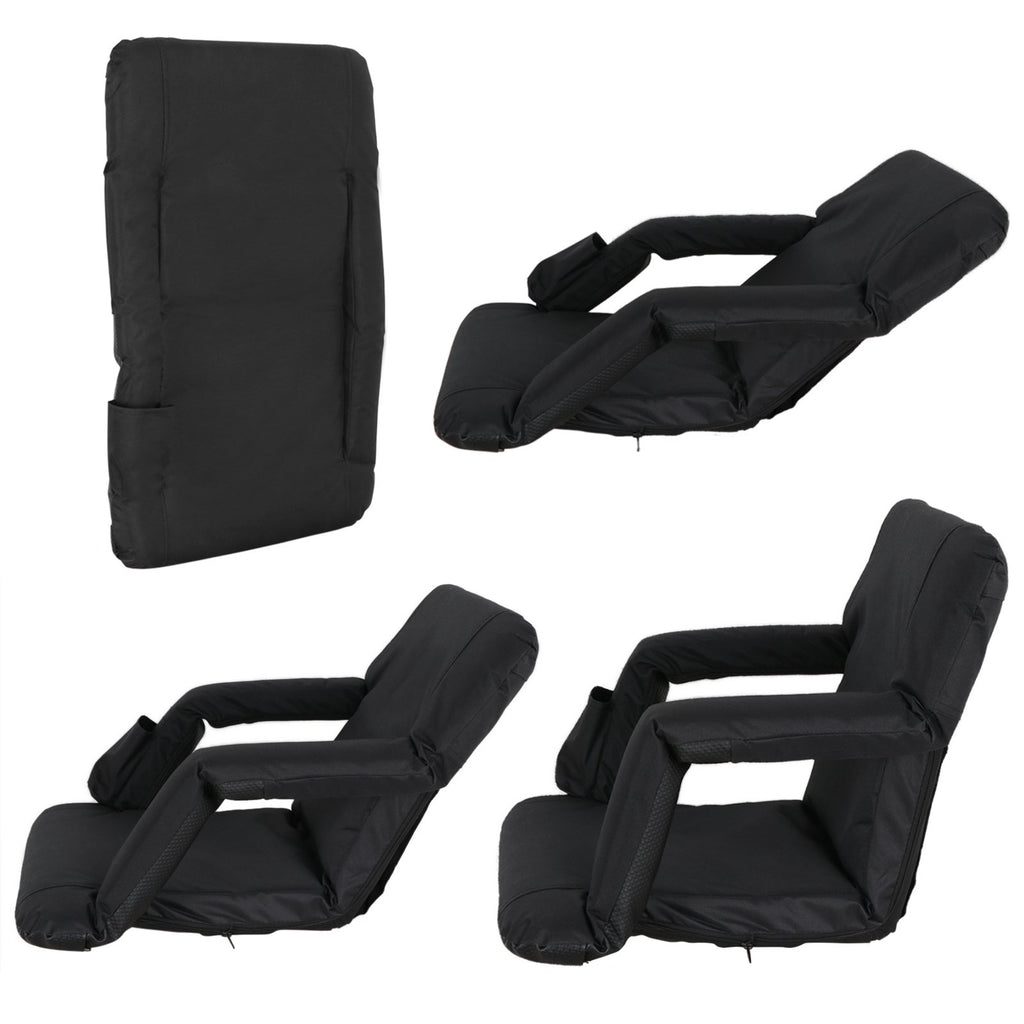 21" 25" Wide Padded Stadium Seat Chair with Back Support and Arms U64948