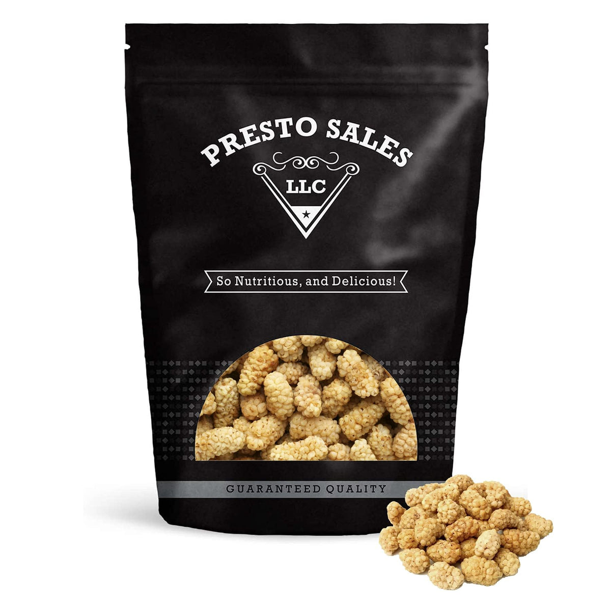 Sun Dried White Mulberries 5 lbs. Resealable Pouch K320511