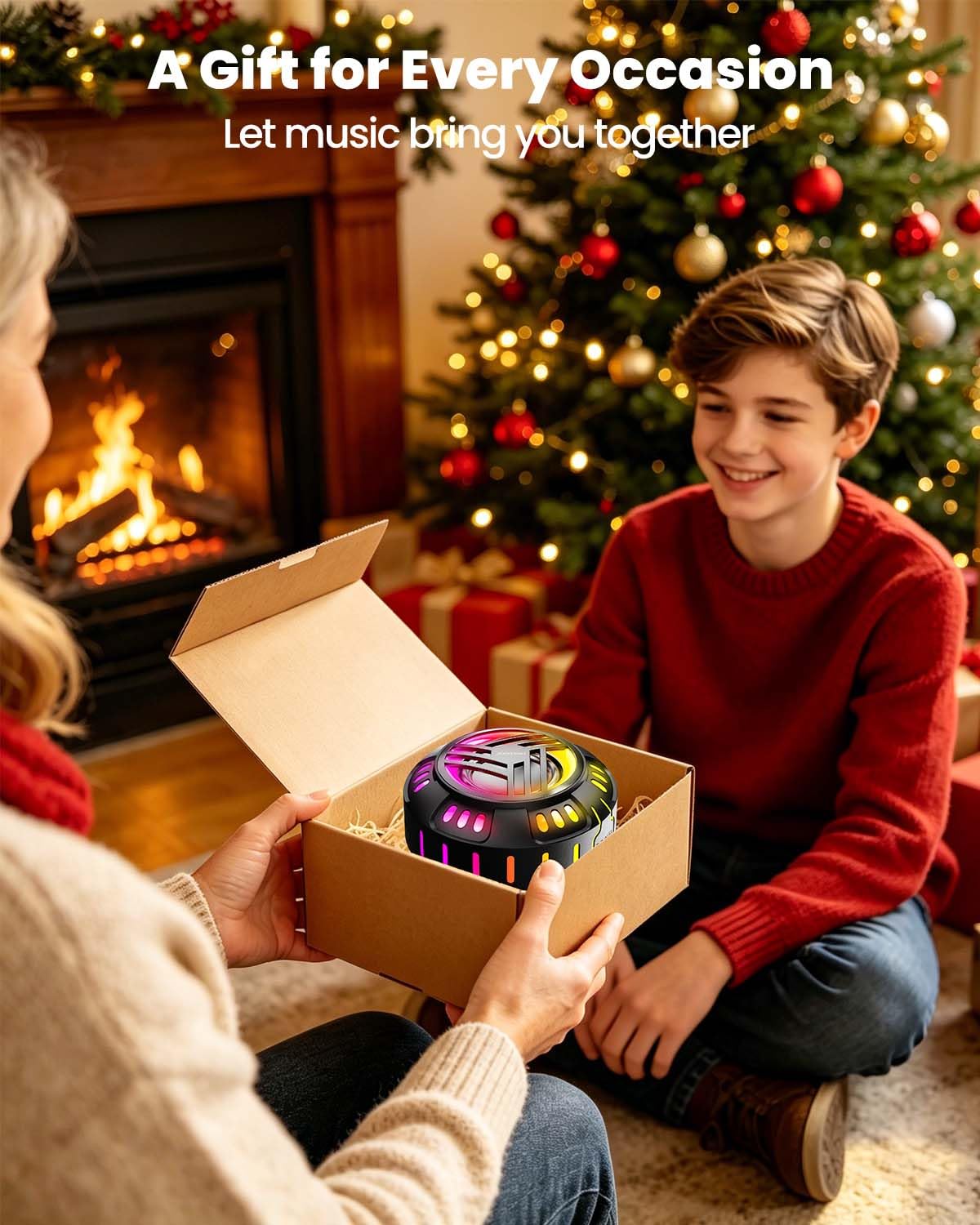 Bluetooth Waterproof Portable Speaker with LED Light Modes M61522