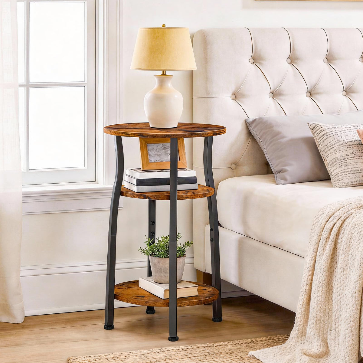 Small Round 3-Tier Storage Side Table K908