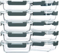 10 Pack 22 oz Glass Food Storage Containers with Lids M762575