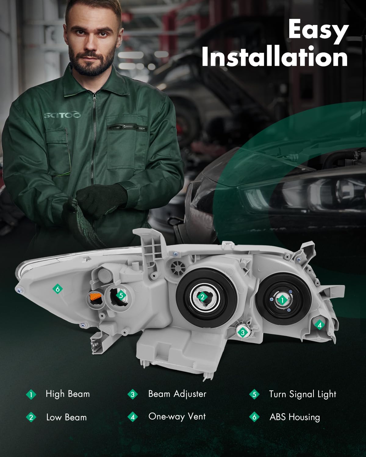 Headlight Assembly Set Q166