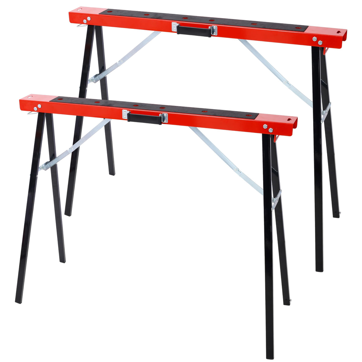 2 Pack Folding Steel Saw Horses 550lb Load Capacity L428