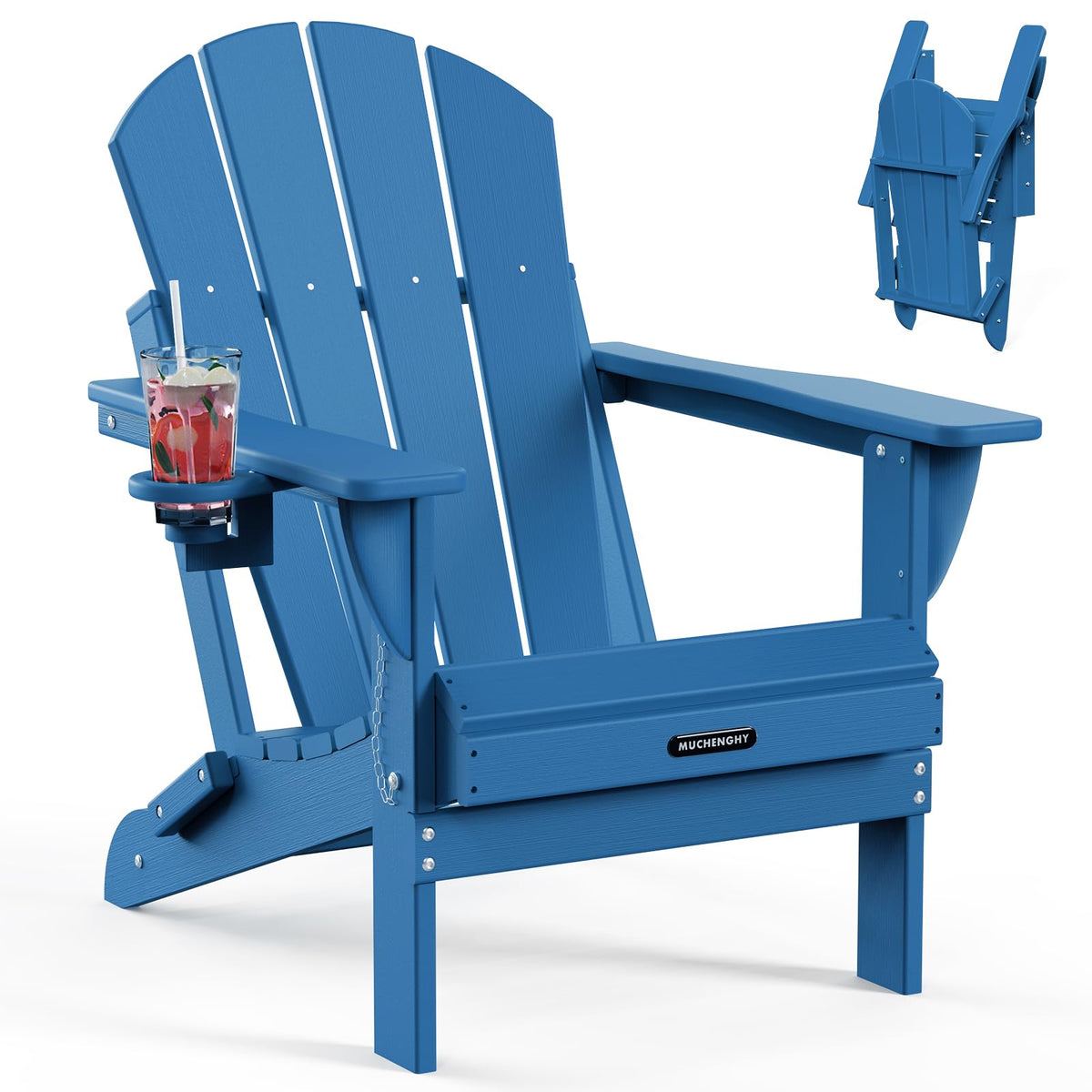 Folding Adirondack Chair Navy Blue G436594