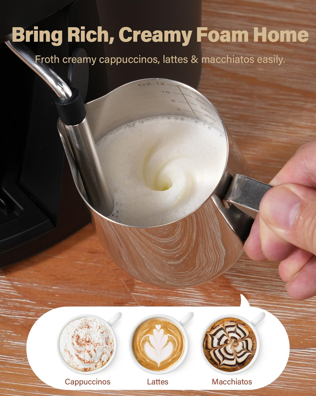 3.5 Bar Espresso Machine with Milk Frother W825