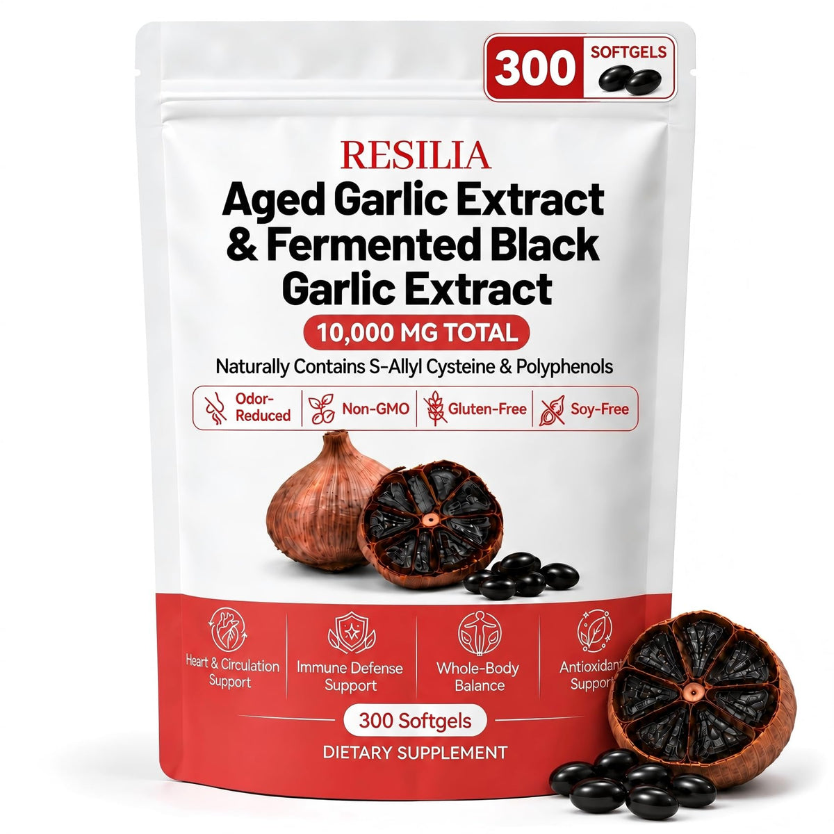 Aged Garlic Extract & Fermented Black Garlic Extract Softgels L154168