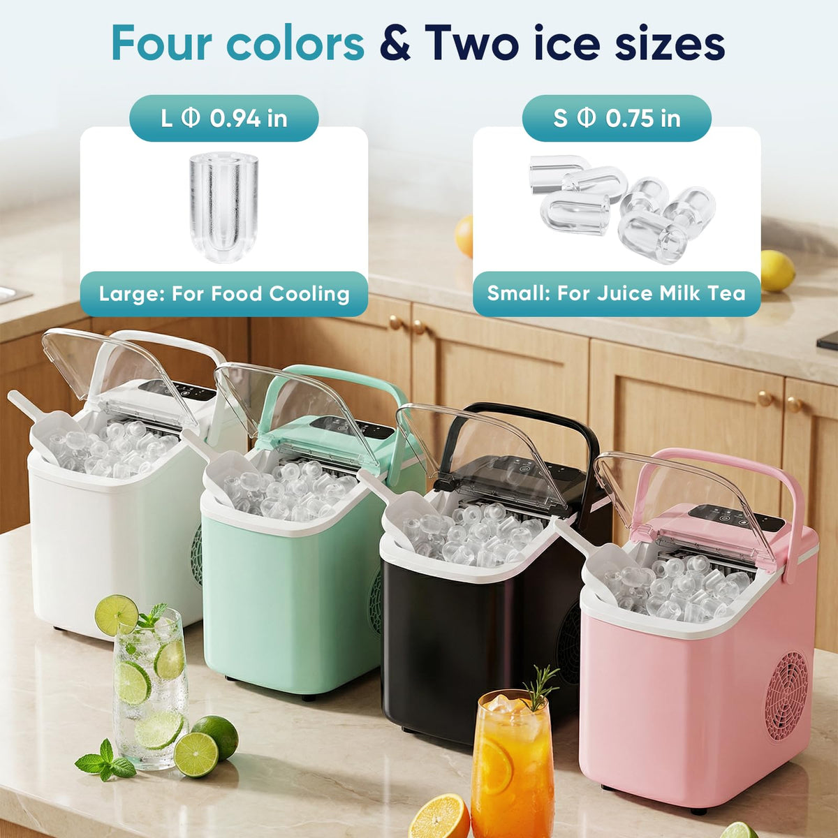 Countertop Ice Maker with Portable Handle H827035