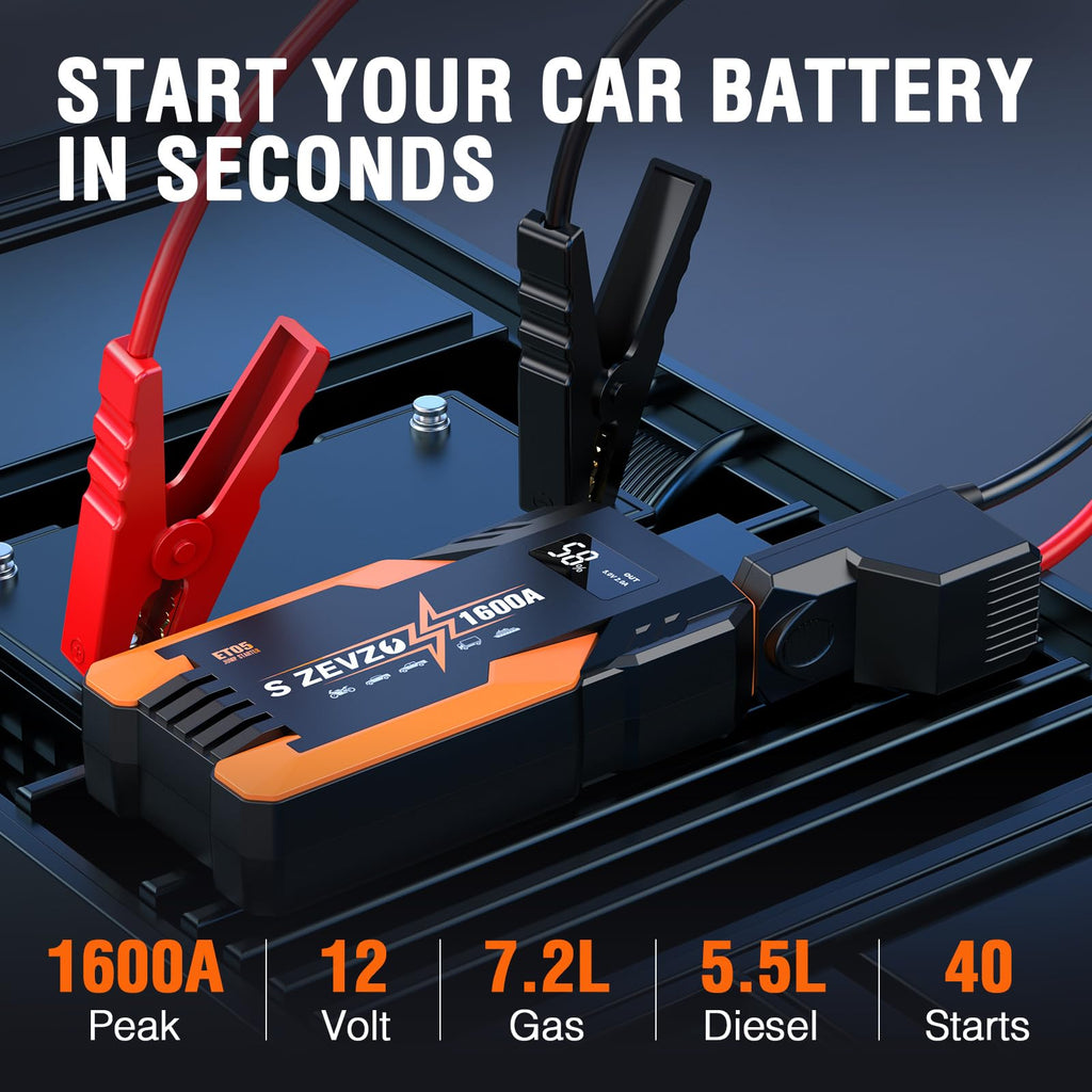 1600A Peak Portable Jump Starter D66534