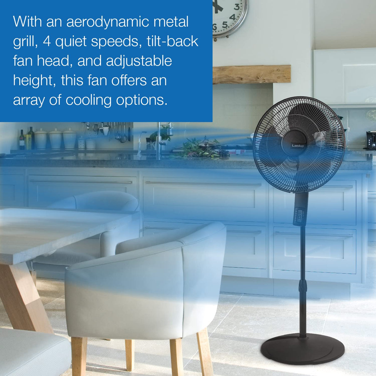 Oscillating Pedestal Fan 16" Black E610831