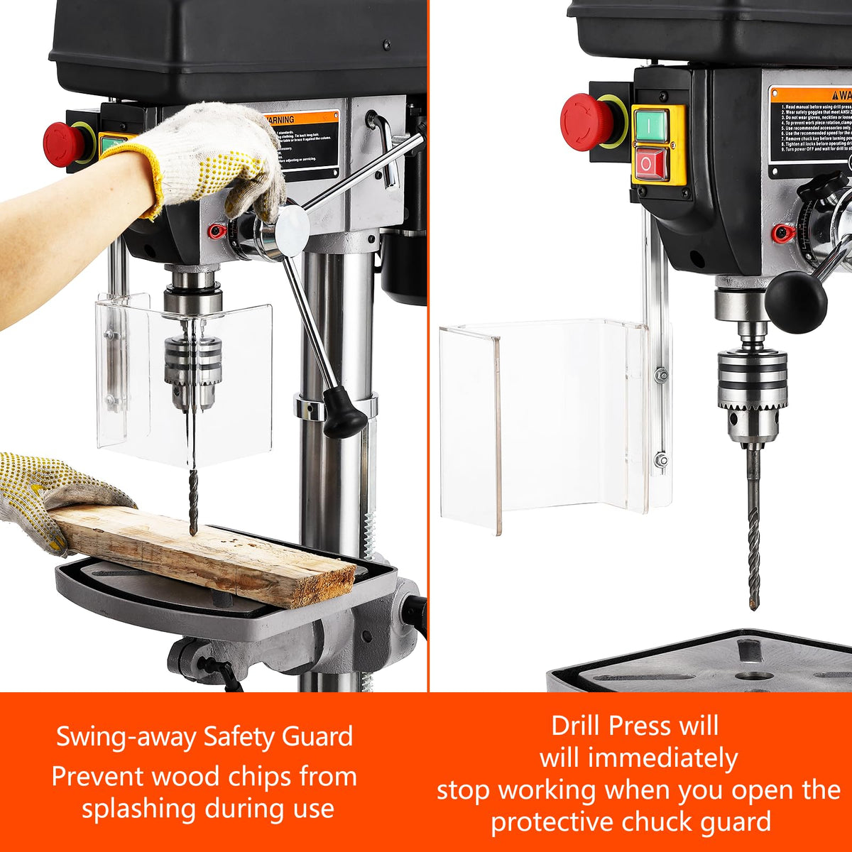 15 in Benchtop Drill Press with 7.5 Amp Variable Speed Tilting Worktable H9820