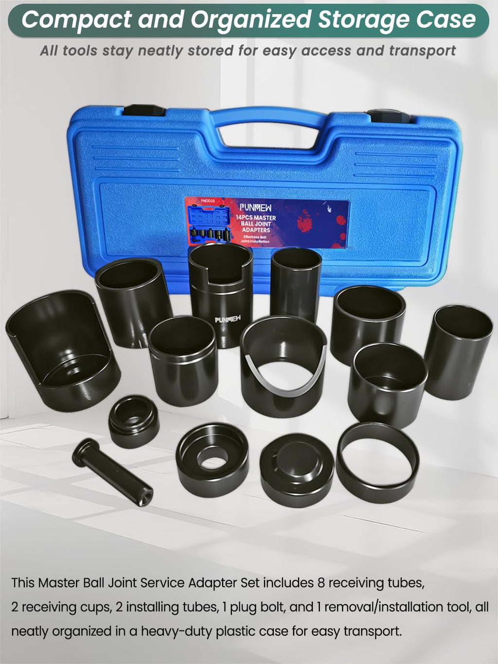 14 Piece Ball Joint Service Adapter Set M226