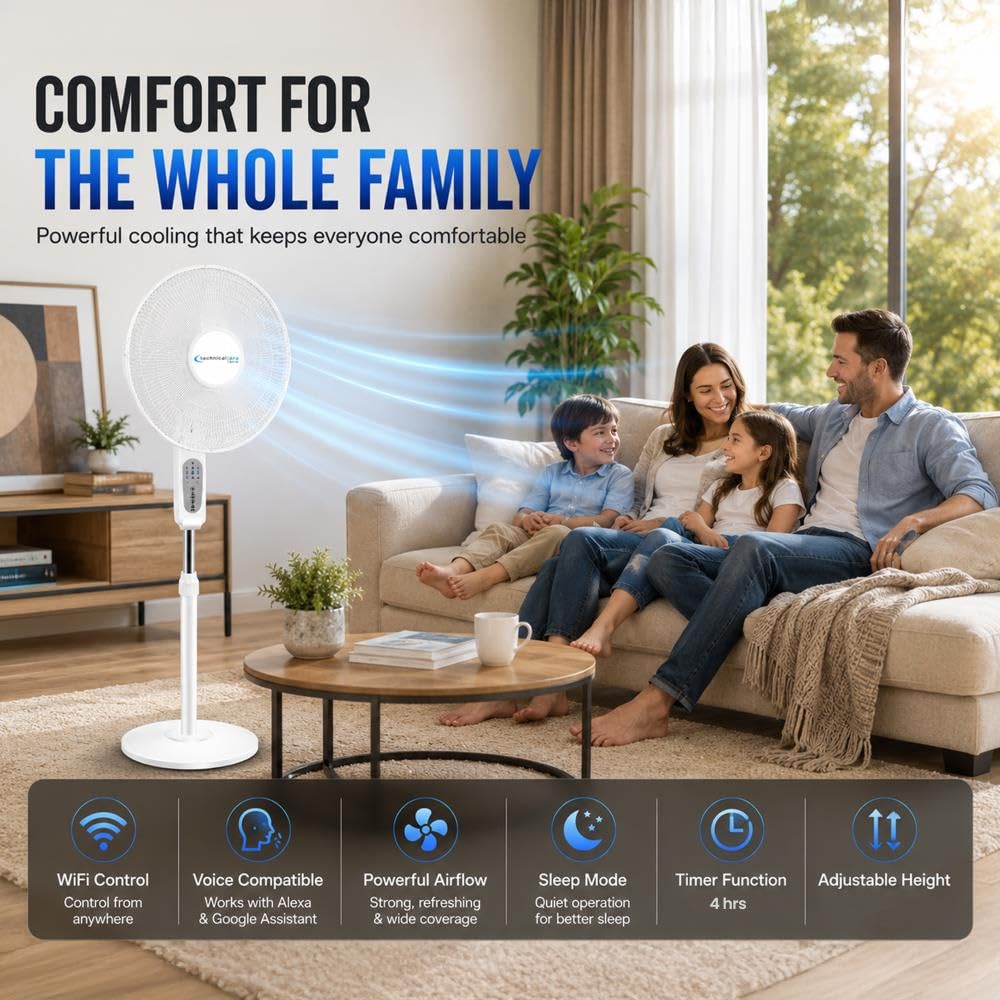 16" Standing Fan with WiFi Control B493