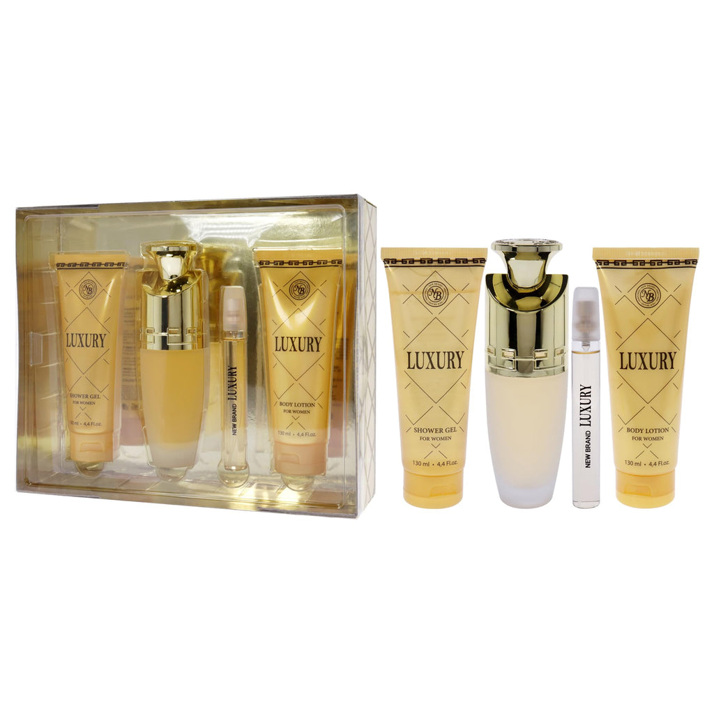 4 Pc Gift Set 3.3oz EDP Spray 4.4oz Shower Gel 4.4oz Body Lotion 0.5oz EDP Spray P953