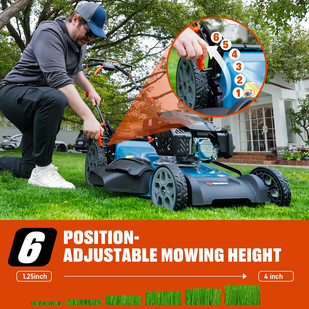 22" 3-in-1 Variable Speed Self Propelled Gas Lawn Mower K189826