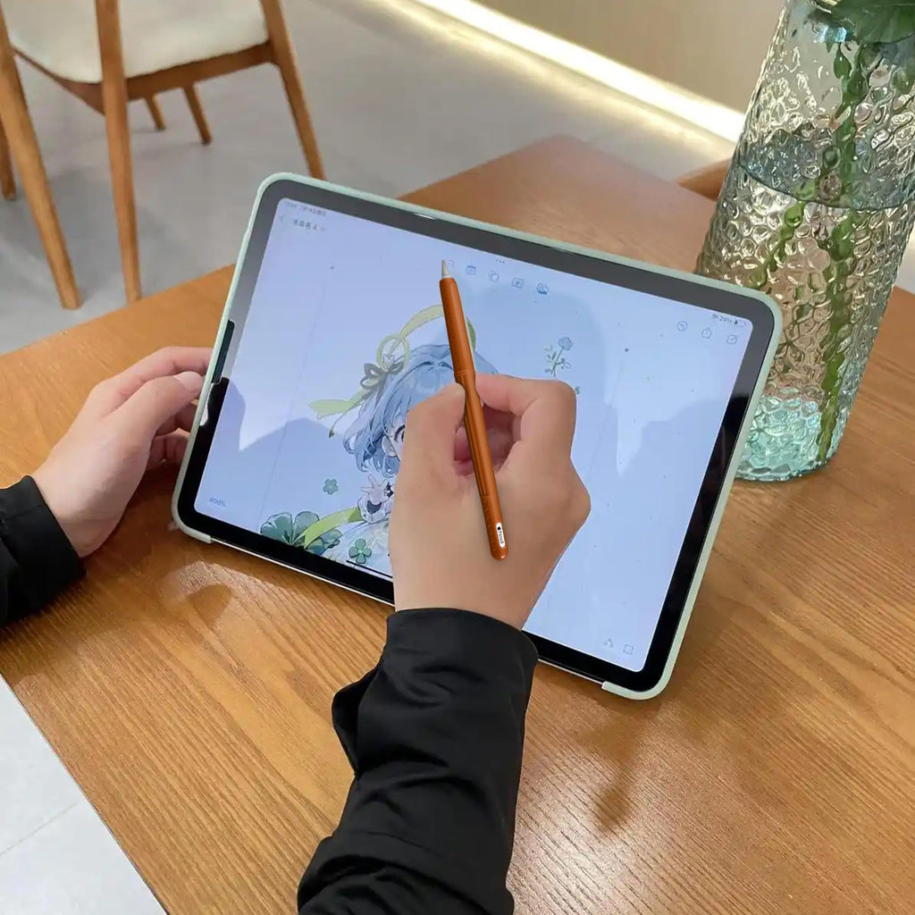 Silicone Case Cover Skin for Apple Pencil Brown E8531
