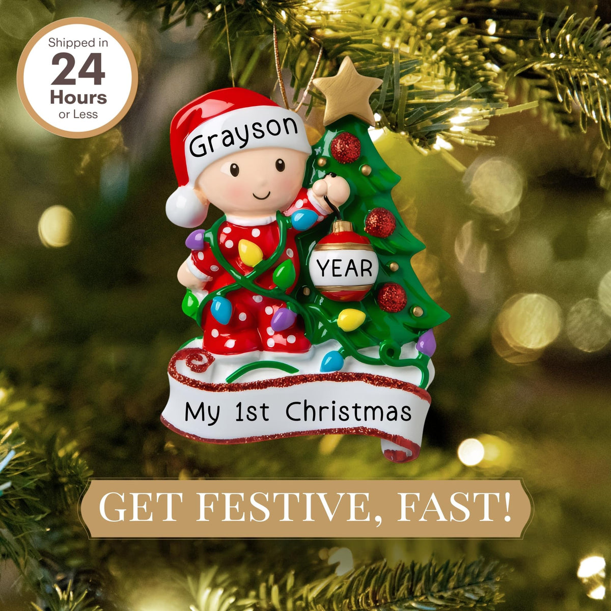 Baby's First Christmas Ornament 2026 D11729