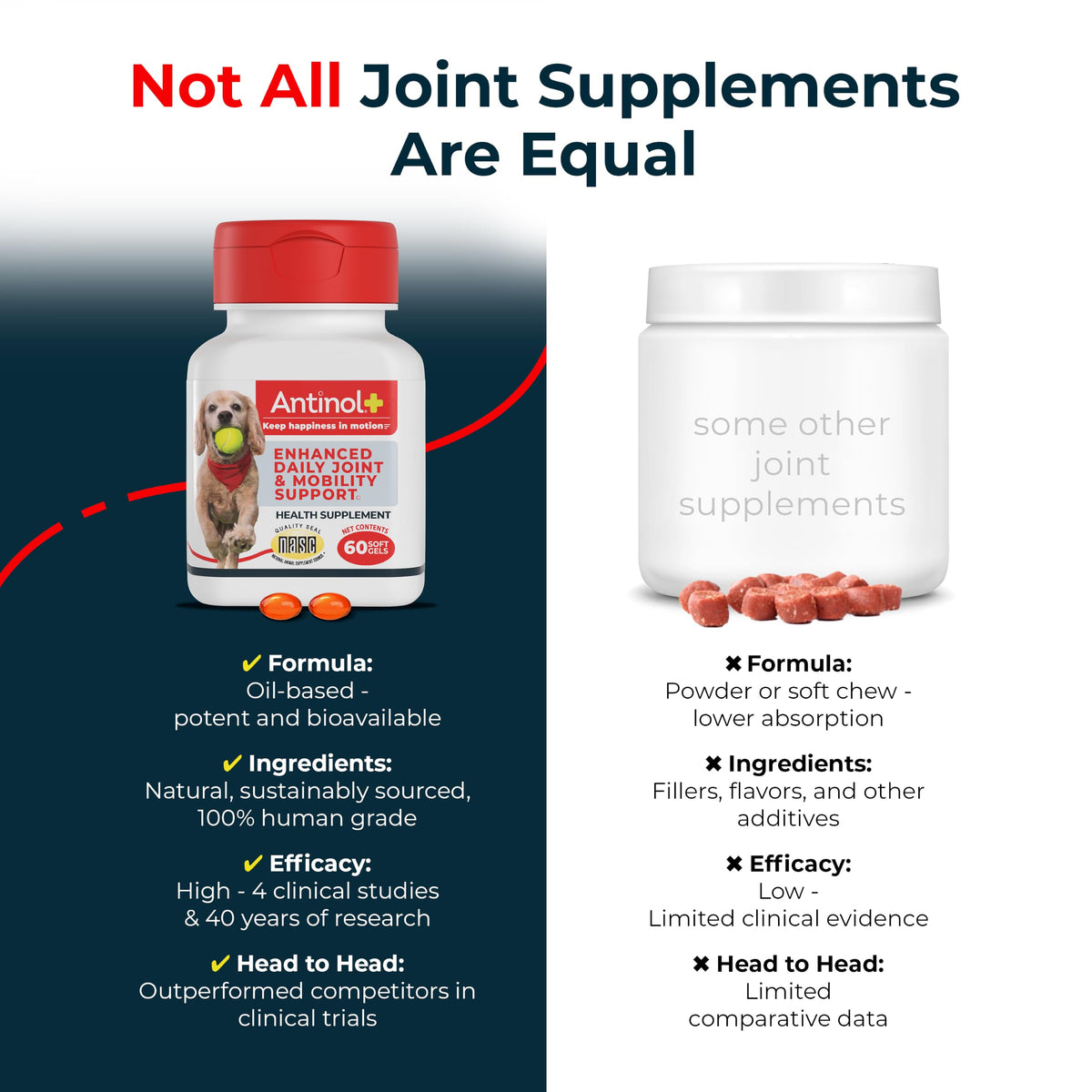 Hip & Joint Supplement for Dogs, 60 Soft Gels T57995