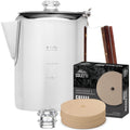 Percolator Coffee Pot with Glass Globes and Filters W7192