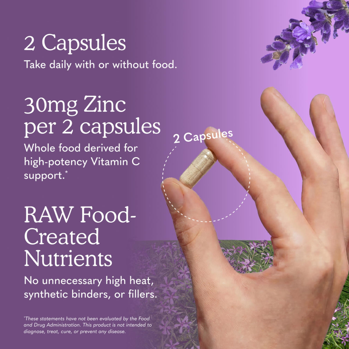 Vitamin Code Raw Zinc Supplement 30mg, 60 Vegan Capsules Q1880