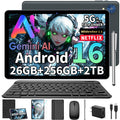 Android 16 Tablet with Keyboard, 10 Inch Tablet, Black Case P782