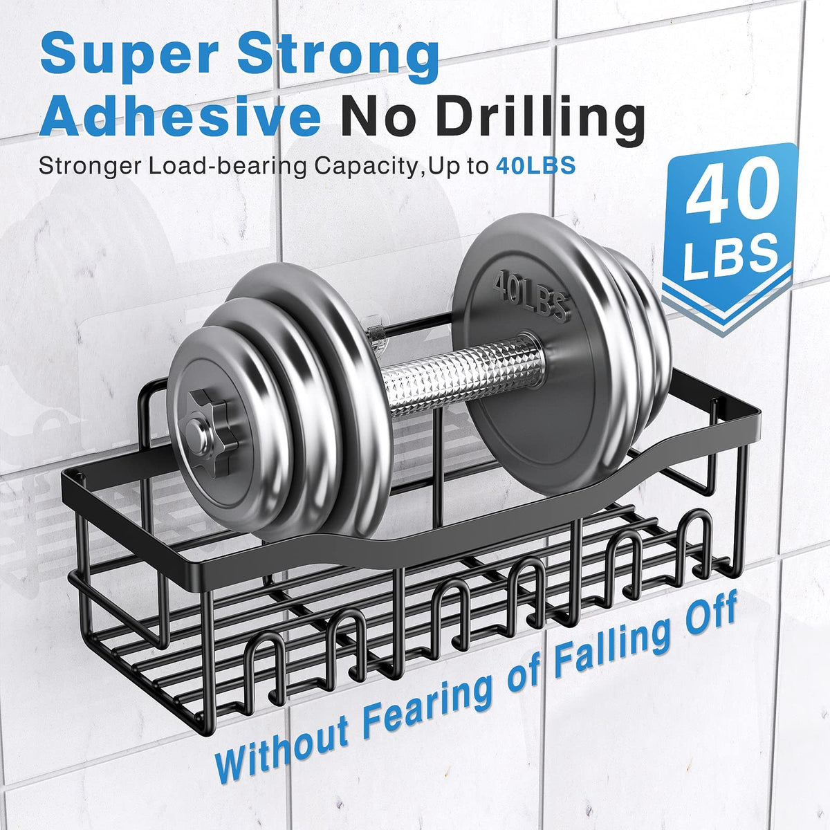 5 Pack Rustproof Stainless Steel Shower Caddy B32693